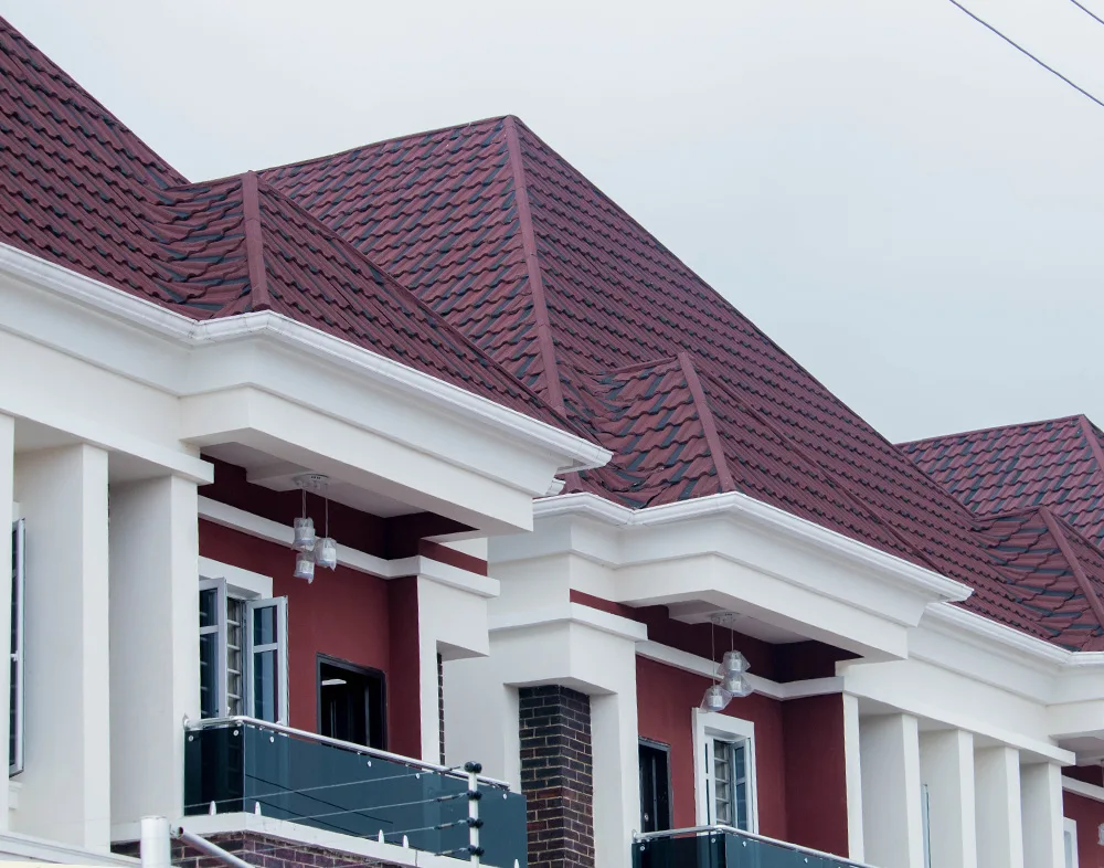 Stone coated metal roof installed on a residential building